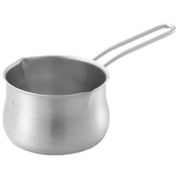 YOSHIKAWA 日本吉川热油小锅泼油锅奶锅304不锈钢进口辅食锅炝油黄油锅 12cm迷你