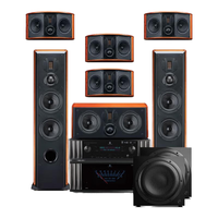 惠威（HiVi）M6HT 家庭影院5.1声道四单元三分频家用客厅电视音响 6.5英寸落地音箱 M6HT（7.2声道）+7300前后级