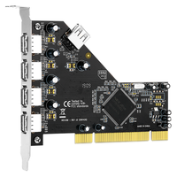 魔羯 PCI转5口USB2.0扩展卡 MC1010 台式电脑主机后置5口USB2.0转接卡