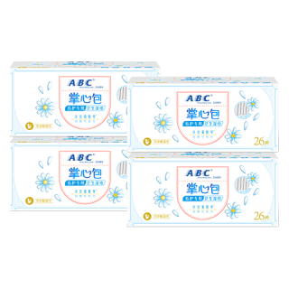 ABC 弱酸性可降解私护卫生湿巾 26片*4盒