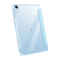 必优美BUBM iPad9/8/7代保护套21/20款10.2英寸苹果平板电脑壳三折亚克力防弯全包防摔壳智能休眠套  天云蓝