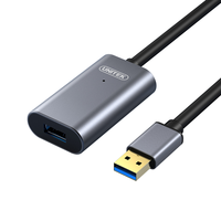 UNITEK 优越者 Y-3004BK USB 3.0 信号放大延长线 5米 黑色