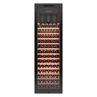 Vinocave/维诺卡夫 风冷压缩机恒温 恒温红酒柜+挂杯架+展示层架 120瓶 原木