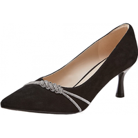 百丽（Belle）精致水钻高跟单鞋女2026春优雅浅口单鞋F1U1DAQ6 黑色 34