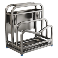 帅仕（shuaishi）不锈钢刀架厨房刀具置物架菜刀收纳架砧板筷笼锅盖一体收纳架