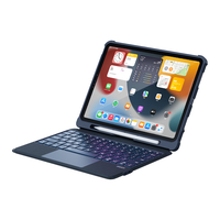 MUSTTRUE 苹果iPad键盘Pro11/2022款Air5/4蓝牙键盘保护套智能妙控键盘平板壳  可竖屏+七彩背光+笔槽