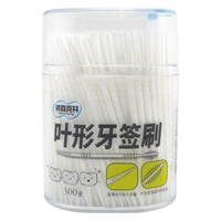 Naisen Caring 奈森克林 叶形牙签刷罐装 300支