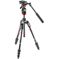 Manfrotto 曼富图 MVKBFRTC-LIVE Befree Live碳纤维旋锁 摄像云台三脚架套装