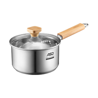 爱仕达（ASD）奶锅316L不锈钢16CM加厚复底辅食锅小锅电磁炉燃气通用NS16B13WG 316L宝宝级【无蒸屉】16CM