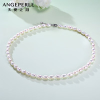 天使之泪淡水珍珠项链小米珠项链Baby锁骨链百搭强光自戴 【入门款米形珠】强光无瑕5-6mm