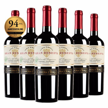 干露 典藏级 赤霞珠 干红葡萄酒 750ml*6瓶 整箱装