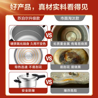 苏泊尔高压锅家用燃气2025压力锅小型防爆店 直型款18cm【迷你型1人食】【燃煤气】
