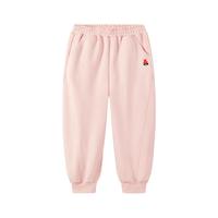 马骑顿（MQD）女童25秋新款街潮运动宽松束脚裤甜酷穿搭亲肤舒适卫裤针织裤 浅粉 1