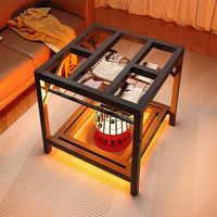 木匠印记 烤火桌子一体式  烤火架+桌面+布罩+皮罩 66厘米