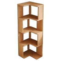  三栖虎 省空间 实木转角书柜