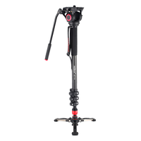 miliboo 米泊 铁塔MTT704B碳纤维独脚架单反相机支架摄像机长焦镜头单脚架含液压云台