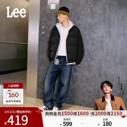Lee 25秋冬EasyRider761宽松阔腿磨毛深蓝男牛仔裤 深蓝色 28