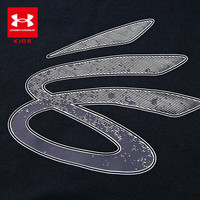 安德玛(Under Armour)【库里系列】童装秋冬加绒连帽卫衣大童休闲男大童上衣 黑色 1