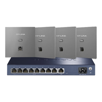 TP-LINK/普联 智能组网 全千兆无线AP面板套装+9口路由 4个面板+9口路由