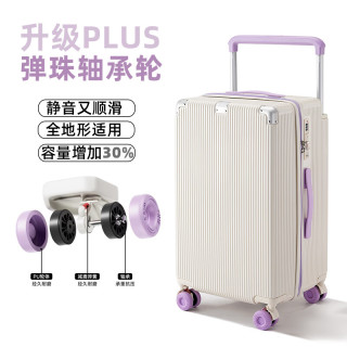 友胜保罗 行李箱 万向轮耐磨旅行箱登机箱加厚拉杆箱干湿分离 暮山紫