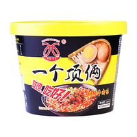 华夏百分泡面方便面桶装一个顶俩粉丝速食面夜宵 麻辣牛肉面190g*12桶装