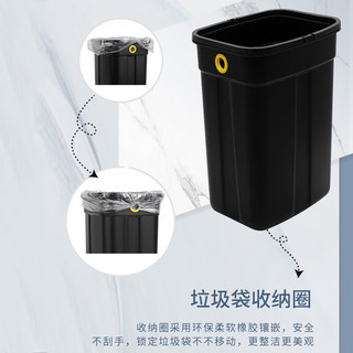 斯图10升智能感应垃圾桶家用商用厨房卫生间带盖充电卧室办公极地白色 10升极地白色