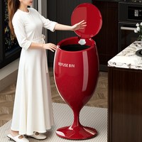 百年正和 垃圾桶家用2026新款卫生间厕所专用纸篓客厅大容量带盖高脚卫生桶