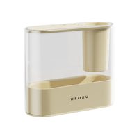 美厨（maxcook）刀架刀座 厨房置物架沥水架筷子架 收纳架台面架 奶油白MCZW9166 透明款