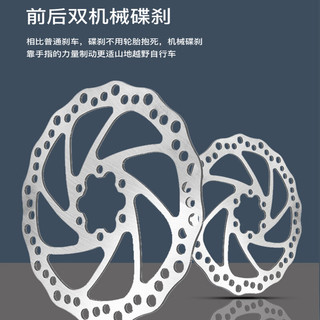 永久（FOREVER）青少年山地自行车变速双碟刹减震单车 坦克24英寸24速太空灰 【蓝图变速】太空灰24英寸24速