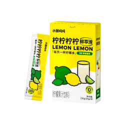 水獭吨吨 tǎ)鲜萃液年货  柠柠柠柠百香柠柠檬汁即溶酸爽解腻6条