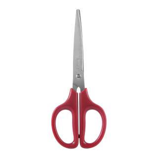 有券的上：京东京造 180mm中号剪刀 办公生活家用剪子 手工剪纸刀 办公用品 红色 单把装JD3095 180mm-红色