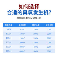 EVANLEY德国臭氧发生器消毒机移动式大型工业食品厂包装车间养殖场垃圾房除净化空气去异味消毒杀菌臭氧机 20g/h 全款