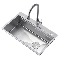 移动端、京东百亿补贴：荣事达 厨房水槽大单槽304不锈钢洗菜盆一体盆蜂窝压纹台下洗碗槽淘菜池