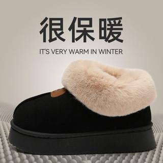 红豆 高帮棉鞋女款2025冬季加绒加厚保暖两穿毛毛棉鞋女