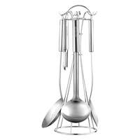 九阳（Joyoung）铲勺套装304不锈钢锅铲汤勺漏勺多用刀挂架五件套CF01G-TC180 【家用套装】304不锈钢五件套