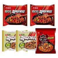 农心(NONGSHIM)韩国农心炸酱面 韩式拉面泡面传统酱拌面方便面 速食面 炸酱面2+四川炸酱面2+辛炒面1