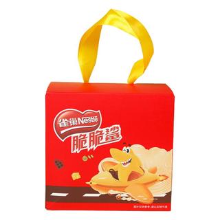 Nestlé雀巢（Nestle）脆脆鲨威化饼干500g巧克力味手提盒装休闲零食代餐 办公室零食  脆脆鲨巧克力味约40条500g礼盒装