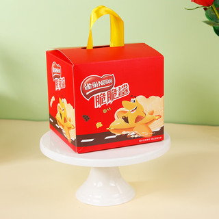 Nestlé雀巢（Nestle）脆脆鲨威化饼干500g巧克力味手提盒装休闲零食代餐 办公室零食  脆脆鲨巧克力味约40条500g礼盒装