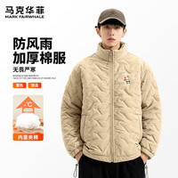 马克华菲（MARK FAIRWHALE）2025三防超声波短款棉服男秋冬季保暖锁温不臃肿宽松版型外套 【三防棉服】-杏#JMK红爱心熊 M