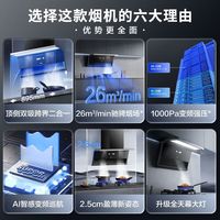 苏泊尔超薄抽油烟机变频大吸力顶侧双吸厨房家用欧式顶吸烟机PL55