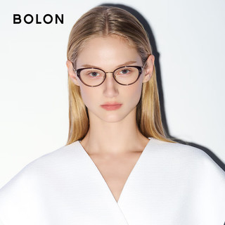 暴龙（BOLON）杨紫林一同款近视眼镜框优雅猫眼镜钛架女可配防蓝光度数光学镜 BA6019B21 冷茶棕 框+暴龙光赞1.60防蓝光(600度内)