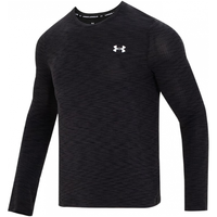 安德玛（Under Armour）男装 2025秋季运动服跑步训练服舒适透气圆领休闲长袖男 Tech面料/干爽舒适 L (175/96A) 针织面料/柔软弹力