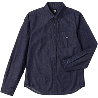 Lee 春夏标准版翻领经典工装设计男士长袖牛仔衬衫休闲潮流LMT009 清水洗 XL