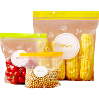 好媳妇(OKwife)食品密封袋大号20只 加厚双筋封口可站立冰箱冷藏保鲜透明密实袋