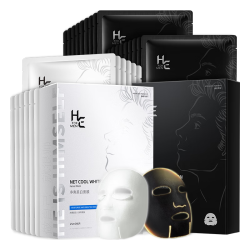 H&E 男士30片面膜美白控油补水面膜男淡化痘印清洁毛孔30*25ml/片