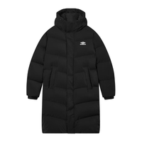 茵宝 连帽羽绒服鸭绒加厚中长款男款运动冬季保暖外套男 凝眸黑 S 充绒量：231