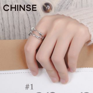 时来运转S925纯银戒指食指戒多圈转运珠吉祥转运韩版时尚闺蜜
