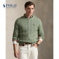 Polo Ralph Lauren 拉夫劳伦 男装 经典款绞花结棉质针织衫RL100577 300-蕨绿色 XS