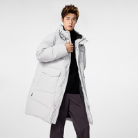 美特斯邦威 男士连帽加厚中长款羽绒服