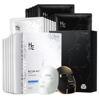 H&E 男士21片面膜美白控油补水淡印提亮肤色收缩毛孔21*25ml/片